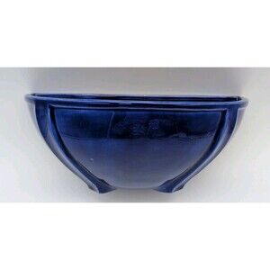 Duncan Ceramic Wall Planter Pocket Vase Cobalt Blue Art Deco